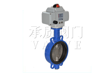 D971X电动对夹式软密封蝶阀(图) D971X电动对夹式软密封蝶阀